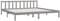vidaXL Bois de Pin Massif Cadre de Lit Sommier à Lattes Lit Double Lit Adulte Cadre à Lattes sur Pied Chambre à Coucher Intérieur Gris 200x200 cm