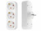 Anlising Enchufe Múltiple, Adaptador con 3 Tomas, Enchufe Múltiple Pared, Adaptador Portátil, para Oficina, Cocina, Familia e Viaje (Blanco)