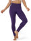 LAPASA Damen Sport Leggings Lange Yogahose hoher Bund Yoga Pants Push Up High Waist L01A (S, Innenbundtasche: Violett)