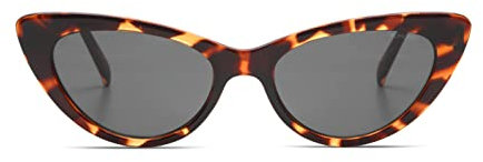 KOMONO Rosie Havana Unisex Cat-Eye Bio-Nylon-Sonnenbrille für Damen und Herren mit UV-Schutz und kratzfesten Gläsern