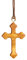 Ichthus Jesus Fisch Olivenholz Kreuz Halskette handgefertigt in Nazareth