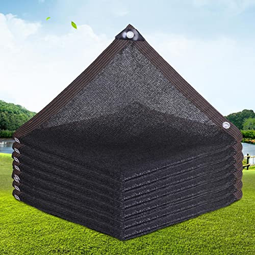 YHBZ Toldo para Pérgola Exterior,Malla de Sombra para Patio,Paño Sombra Transpirable,Lona de Malla de HDPE,80% UV Block,Tamaño a Medida Tela de protección Solar,3x4m(10 * 13ft)-Black
