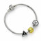 Harry Potter The Carat Shop Charm-Armband, versilbert, mit Heiligtümern des Todes, Schnatz und Weg 9, 3/4-17 cm, 17 centimeters, Edelstahl, Kein Edelstein