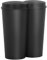 UYSELA Home Sets with Duo Bin Trash Can Black 50 L
