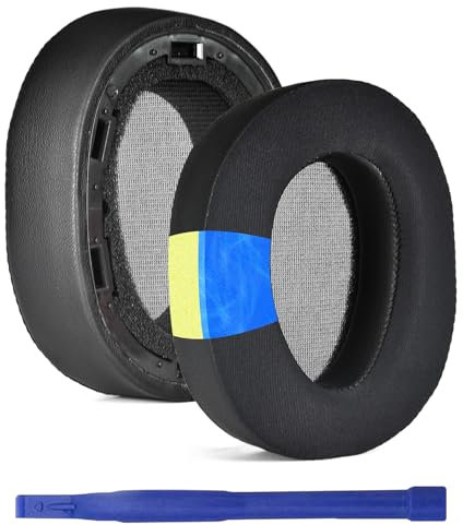 WH-H900N Replacement Ear Pads Cooling Gel Ear Cushion Compatible with Sony WH-H900N and MDR-100ABN Headphones,Ice Fabric Headphone Earpads, (Black)