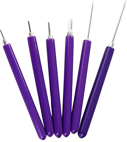 6-teiliges Set mit Schlitzen und Blumen, Quilling-Set, Nadel, Stift, Basteln, DIY, verschiedene Größen