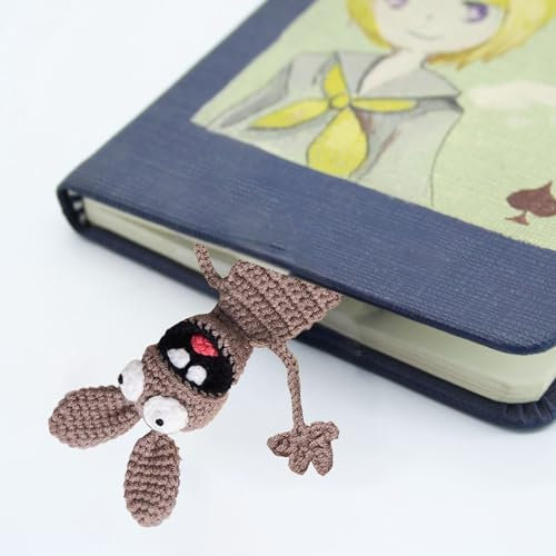 SUQ 3D Karikatur Tier Lesezeichen - Niedliches, Personalisiertes Innovatives Handgewebtes Lesezeichen - Lustige Tiere Lesen für Buch Liebhaber, Frauen, Kinder Studenten (Kaninchen)