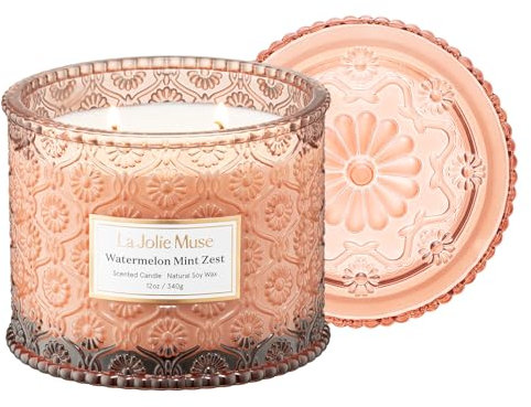 Maelyn Watermelon Mint Zest Bougie moyenne en verre 300 ml