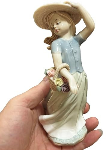 MTME Statuette in porcellana, infanzia, cimeli, regali, scultura decorazione per la casa (Flower Girl)