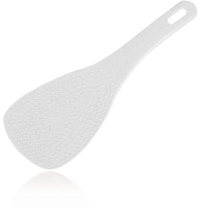 Arrocera de Cuchara para Servir de Arroz Versátiles y Seguras para Ollas Perfectas para Revolver Mezclar y Servir sin Dañar Utensilios(Blanco)