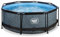 EXIT Stone pool ø244x76cm with filter pump - grey