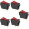 OTOTEC 5 Pz 3 Pin Interruttore ON/OFF Per Frigorifero Da Campeggio 12 V 20A 220 V Interruttore A Levetta Per Piccoli Elettrodomestici Interruttore Rosso 31x13,6 Mm