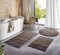 Taracarpet Badematte Homestyle rutschfest waschbar Badezimmerteppich Bad-Vorleger, WC Deko, Duschvorleger für Dusche und Badewannen sehr weich und als Set kombinierbar Anthrazit Dühne 120x170 cm