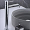 IMEX - Grifo Lavabo Caño Alto | Grifo Baño Mezclador Agua Fria y Caliente | Grifería Monomando Efeto Cascada con Caño de Latón y Ahorro de Agua | Serie Génova | Color Cromado