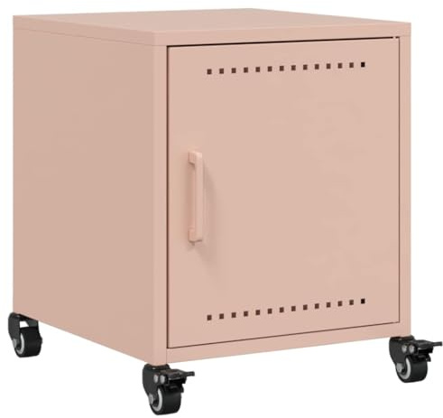 vidaXL Nachttisch Rosa 36x38,5x43,5 cm Stahl