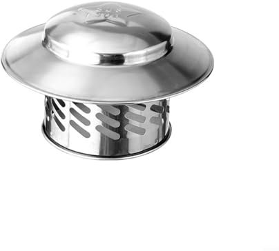 HOHOVYVY Couvercle de cheminée en acier inoxydable, couvercle de trou de cheminée, capuchon de cheminée, paroi extérieure, sortie d'air frais, tuyau de toit, hotte aspirante (110 mm)