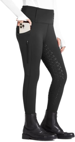 FitsT4 Sports Kids Riding Breeches Girls Riding Leggings Silicone Full Seat