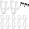 Xinjoduz 60 PCS Gutter Clips for Outdoor Lights, Mini Plastic Weatherproof Outdoor String Light Hooks for Guttering Christmas Light Clips for Seasonal Lighting Holiday Party Decorations (White)