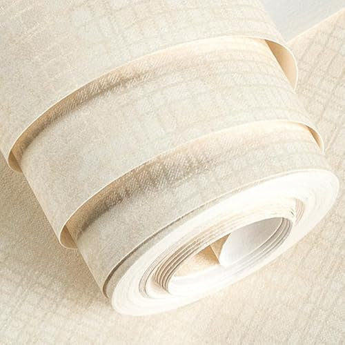 Camiraft Light Yellow Mix Plain Textured Wallpaper Non Woven Fabric No Match Striped Wallpaper for Bedroom Living Room Hallway Stairs Lounge