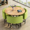 Runder Esstisch und Stühle, 5-teilig, runder Tisch mit 4 Stühlen, perfekt für Empfang, Wohnzimmer, Büro oder Küche, elegante Größe 80 cm