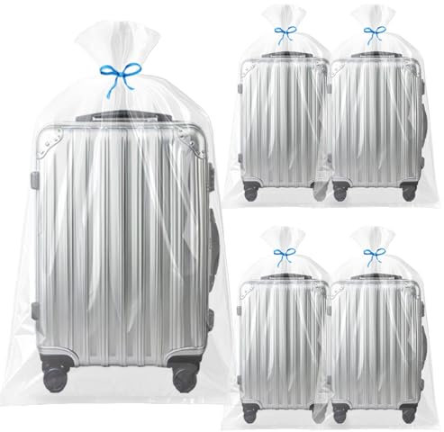 Lanswood Extra Large Clear Plastic Storage Bags, 5 pcs 100 * 150CM Large Plastic Bags Storage, Heavy Duty Storage Bags for Luggage, Suitcase, Quilts, Chair, Plush Toys