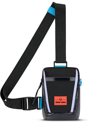 Johnny Urban Brusttasche Herren & Damen Schwarz Lila - Lex - Sling Bag mit verstellbarem Gurt für Freizeit, Festival, Urlaub - Umhängetasche mit Platz für Handy, Schlüssel, Geldbörse - Wasserabweisend
