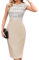 GRACE KARIN Robe Moulante à col Rond pour Femmes Robe midi Vintage à Manches Courtes Robes d'affaires Formelles pour Le Printemps et l'été 2025