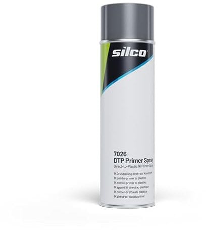 INTERMIX SUPPLIES Silco 7026 Direct-to-Plastic Primer Spray - Fast & Easy Adhesion for Plastic Surfaces with No Sanding Required 500ml (Grey)