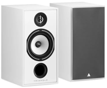 Triangle Borea BR04 Bookshelf Speakers Pair - High Fidelity - 2-Way - 25mm EFS Silk Dome Tweeter with Waveguide (White)