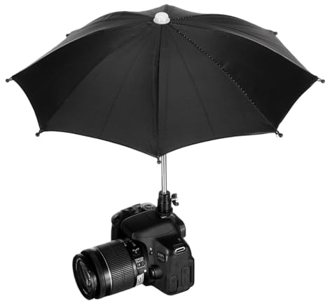 PATIKIL Kamera Regenschirm 15 Zoll Kamera Hot Shoe Schirm Schutz Schwarz | Sonnenschutz, Wasserdichter Regenüberzug, Für Nikon