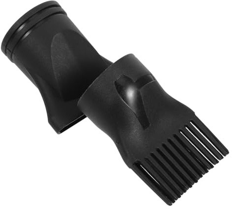 Beccuccio Phon Nero in Plastica, Accessorio Rotondo 2pezzi | Asciugacapelli, Uso in Saloni per Routine e Styling, Design Multifunzione Diffusione Uniforme