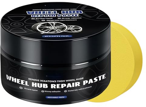 100G Car Wheel Scratch Repair Polish Kit,Tire Shine Paste with Sponge,Alloy Wheel Repair Kit,Auto Scratch Removers&Polishing Compound for Car,Non-Greasy Tire Care Wax,Long-Lasting Protection