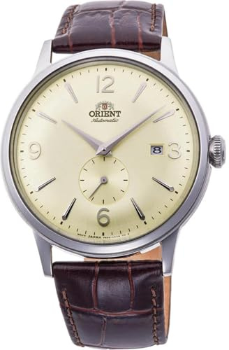 Orient Bambino Herren Kleine Sekunde Japanische Automatikuhr mit Lederband 21mm