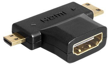 DeLock 65446 - Adapter HDMI-A Female > HDMI-C + HDMI-D Male