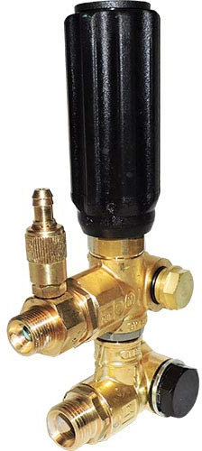 AR Annovi Reverberi AR20399 Pressure Washer Unloader, 1/2 Inlet M, 3/8 Outlet M- Adjust. Injector, Brass