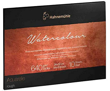 Hahnemuhle The Collection Aquarellblock, 100% Baumwolle, grob, 24 x 32 cm, 640 g/m²