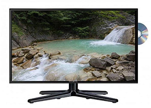 REFLEXION 24 Zoll Smart Fernseher Widescreen (60 cm), für Wohnmobile mit DVB-T2 HD, DVD-Player, Triple Tuner, Android, 12/24 Volt (Full HD, HDMI, USB, EPG, CI+, DVB-T Antenne), schwarz