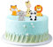 5 Stück Wald Tiere kuchendeko Jungle Tortendeko Zoo Safari Cupcake Topper Dschungel Tortenaufleger Tortenstecker Zahnstocher für Torten Kinder Baby Junge Jungs Geburtstag Party Dekoration