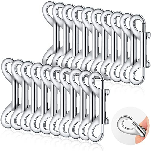 20 Pieces Double Ended Bolt Snaps Hooks Zinc Alloy Trigger Chain Metal Clips Key Holder for Linking Key Chain Dog Leash Collar PET Sling Feed Buckets (3.5 Inch)