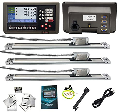 3 Axis DRO Digital Readout for Milling Machine Lathe Machine 3pcs Magnetic Scale 5um IP67 Sealing Protection (16 x 32 x 18 3 Axis DRO 5um)