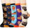 Jeasona 5 Paar Highland Cow Socken für Damen 35-38 Baumwolle Schottisches Hochlandrind Socken für Mädchen Weihnachten Kuh Geschenke für Tochter Enkelin