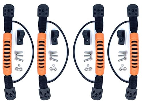 MOPHOEXII Kajak-Tragegriffe, Kanu, Boot, seitliche Befestigung, Tragegriffe mit Schrauben für Ozean-Kajak, Emotion, Kajak, Gepäck, Outdoor-Sport, Kanu, Boot, Kajak (orange, 4 Stück)