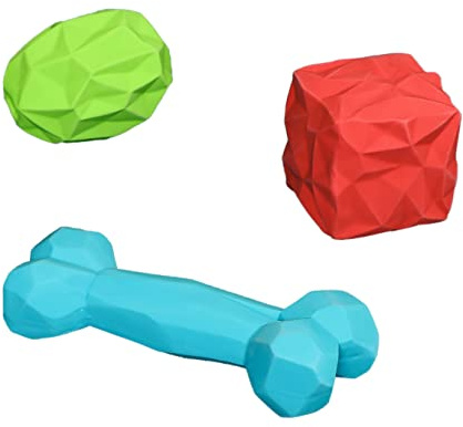 Pet Brands Polydog Geo Latex Dog Chew Toy Display Box of 48