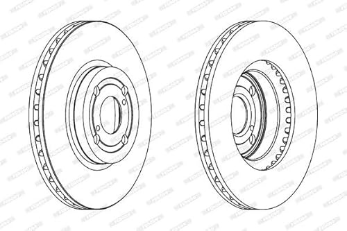 FERODO DDF1461C 2x Bremsscheiben Vorne Ø275mm Belüftet Kompatibel mit TOYOTA COROLLA ZZE12, NDE12, ZDE12 4351202080 4351213020 DDF1461C