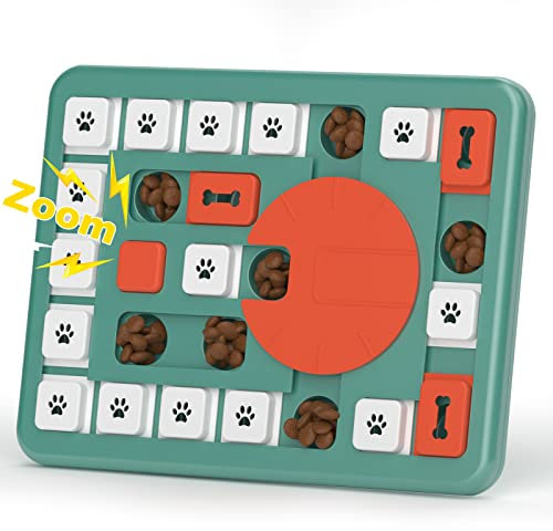 FOXMM Dog Puzzle Toys,Interactive Treat Puzzle Dog Toy for IQ Training & Mental Stimulating,Treat Puzzle Dispensing with Squeaky Design for Large Medium Smart Dogs