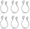 ARHZ Lot de 6 faux piercings de nez, anneau de nez en acier inoxydable, faux piercings de nez, pas de piercing bijoux de corps pour hommes femmes ensemble de bijoux