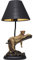 Kare Design Tischlampe Relax Leopard Schwarz/Gold, Tischleuchte, Schreibtischlampe, Nachttischlampe, Dekoleuchte, Leuchtmittel nicht inklusiv, 49,5x27,5x26cm