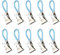 predolo 10 Stück hängende Handtuch-Clips, Küchenhandtuch-Clips mit Aufhängeöse, Clip-Aufhänger für Küche und Badezimmer, Blau