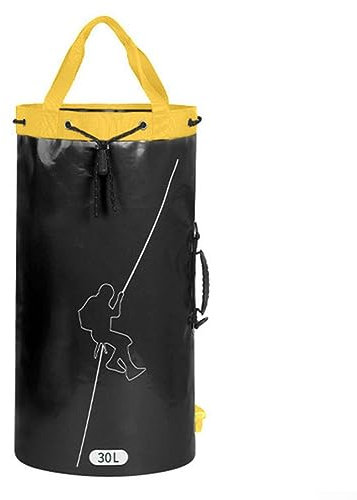 SPORTARC Seiltasche – Outdoor-Ausrüstung und Baumpflegerausrüstung, Eimer-Tasche mit Kordelzug, Seil-Aufbewahrungstasche, Wandern, Klettern, Höhlen, Drainage, Schulter-Werkzeug-Rucksack, Schwarz ,