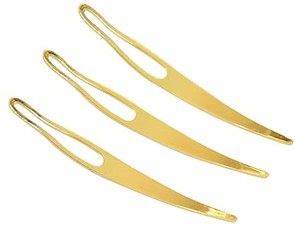3 Stück Sisterlocks Interlocking Tool Dreadlocks Needle Haar Häkelnadeln Dreadlocks Haken Werkzeug (Gold)